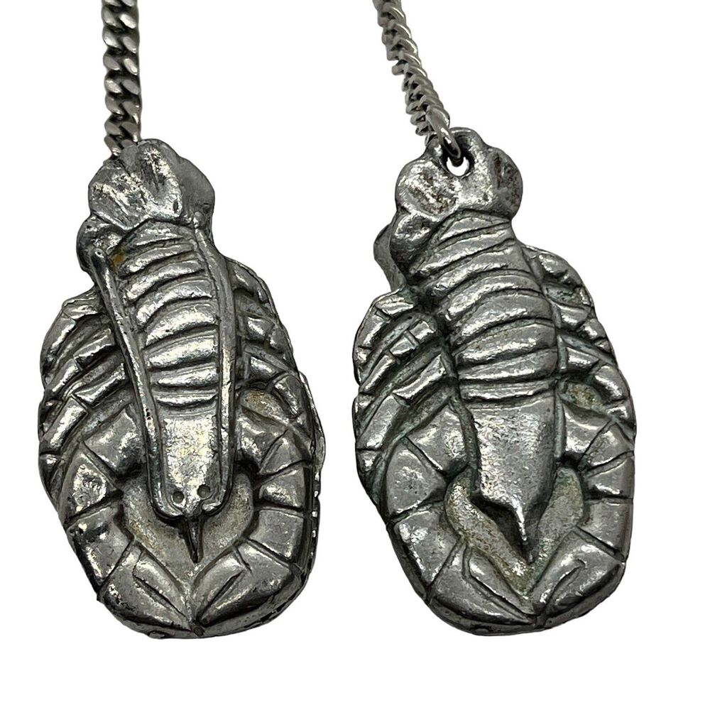 Lobster Sweater Clips Vintage Pewter (?) Silver Tone Retro Chic Secretary Metal